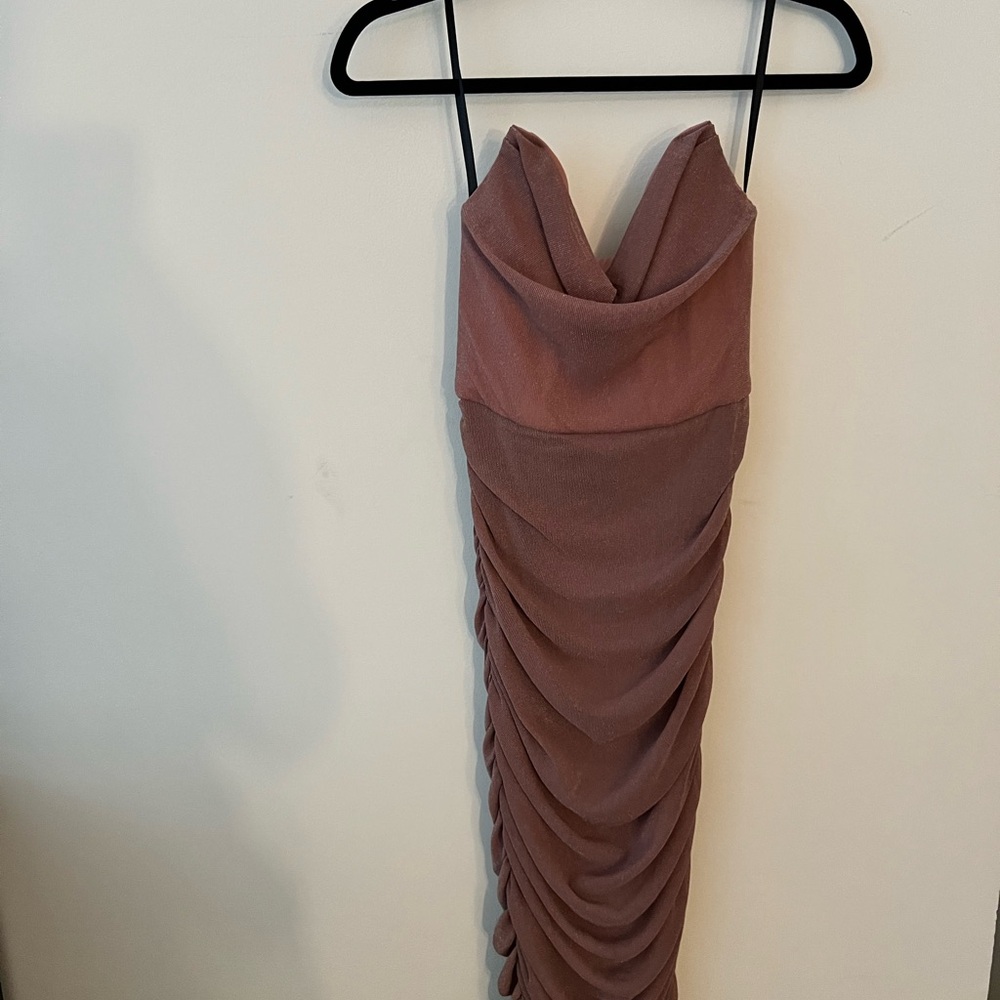 MICHAEL COSTELLO India Midi Dress in Blush